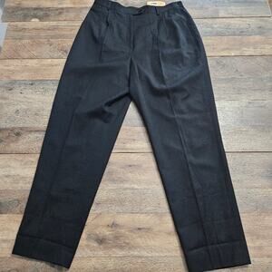 Vintage With Tags Career Essentials Trousers Black Wool Pants Plus Size 16 Short